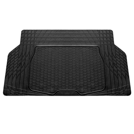 FH GROUP F16403BLACK ClimaProof™ for all weather protection Universal Fit Black Cargo Mats fits most Cars, SUVs, and Trucks (Semi Custom Trimmable Vinyl, 55” x 32)