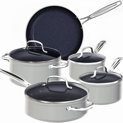 Nuwave 9pc Cookware Set Healthy Duralon Blue Ceram