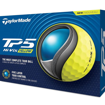 TaylorMade TM24 TP5 Golf Balls 12 Ball Pack Yellow