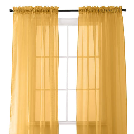 Elegant Comfort 2-Piece Sheer Panel with 2inch Rod
