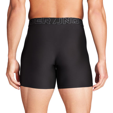 Under Armour Men's Multi-Pack Performance Tech Mesh Boxerjock Brief, 6" Inseam, All-Day Comfort Boxer, Black Solid-Core 3 Pack, Large (Pack of 3)