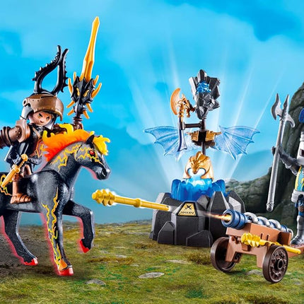 Playmobil 71645 Novelmore: Armoured Guard, including two knights, a horse, and valuable armour, action-packed play sets suitable for children ages 4+