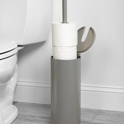 Zenna Home Smart Accessories NeverRust Easy Access 3-Roll Toilet Paper Holder, Brushed Nickel