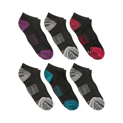 Hanes - Calcetines ligeros transpirables para mujer, súper invisibles, 6 pares casuales, color negro/gris, talla 7-11 UK (paquete de 6)