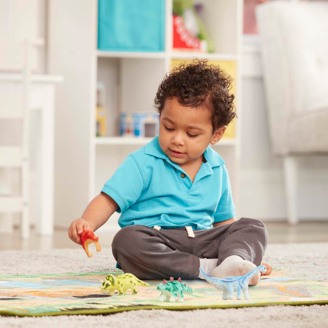 Alfombra de Actividades Melissa & Doug Prehistoric Playground Dinosaur (39 x 36 pulgadas, embalaje sin frustraciones)