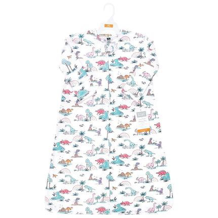 Gigoteuse unisexe en jersey de coton à manches longues pour bébé Hudson Baby, sac de couchage, couverture, motifs dinosaures roses, 18-24 mois