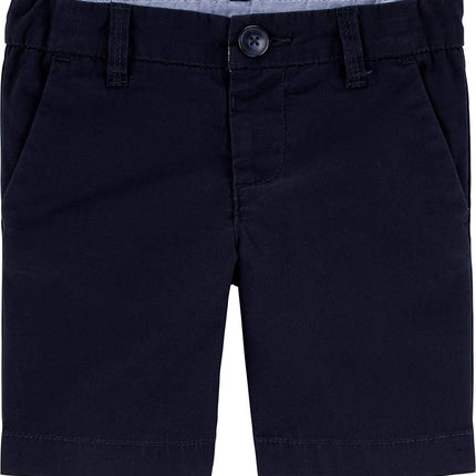 OshKosh B'Gosh Girls' Uniform Shorts Casual, Deep Navy, 6-6x