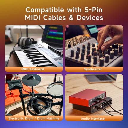 Cable Matters 2-Pack 5 Pin DIN MIDI Coupler Gender Changer (MIDI Extender Adapter)