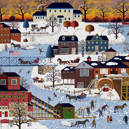 Buffalo Games - Charles Wysocki - Cider Brook Farms - Large Piece Jigsaw Puzzle for Adults - Challenging Puzzle Perfect for Game Nights - Finished Size is 21.25 x 15.00