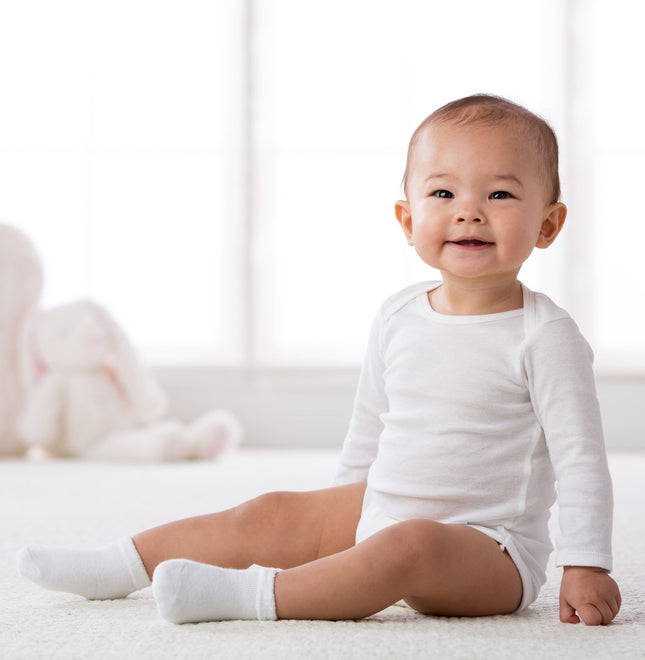 Gerber 2-Pack Long Sleeve Side-Snap Shirts, White, 0-3 Months