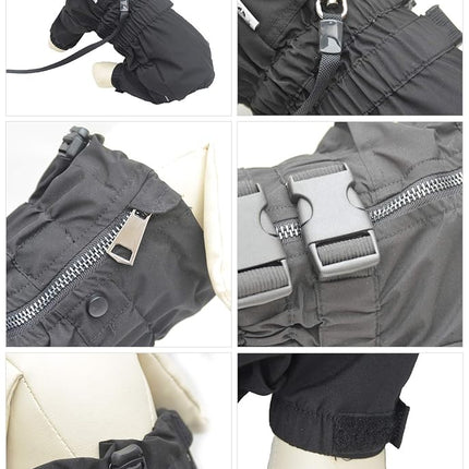 Dogs Waterproof Jacket, Lightweight Waterproof Jacket Reflective Safety Dog Raincoat Windproof Snow-proof Dog Vest for Corgis Dachshund Small Medium Large Dogs Black D-M