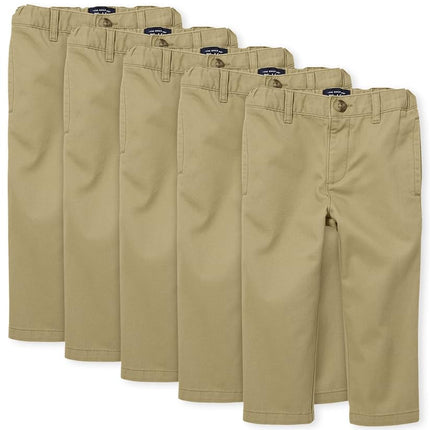 The Children's Place Pantalons chino bébé et tout-petits garçons, Lin, Lot de 5, 12-18 mois