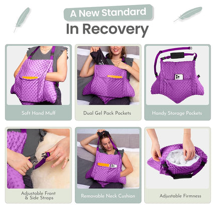 MOYOAMA 2 Pcs Hysterectomy Pillow Set - Incl 1 Gel Pack for Soothing Relief - Hysterectomy Recovery Must Haves After C Section,Post Surgery Pillow,Abdominal Surgery Recovery Pillow,Hysterectomy Gifts