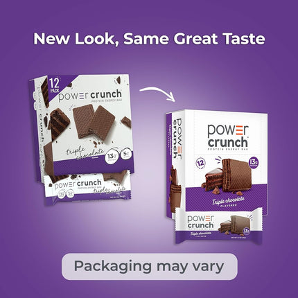 Power Crunch Protein Energy Bar, Original, Triple Chocolate, 40g, 12 Count