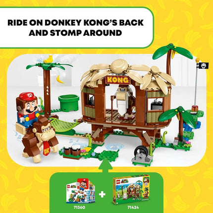 LEGO Super Mario Donkey Kong�s Tree House Expansion Set, Buildable Game with 2 Collectible Super Mario Figures Donkey Kong and Cranky Kong, Fun Birthday Gift for 8-10 Year Old Kids, 71424