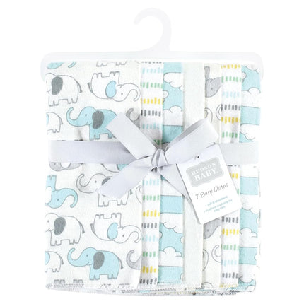 Hudson Baby Paños de Algodón de Franela para Bebé Unisex, Elefante Neutro, Paquete de 7, Talla Única