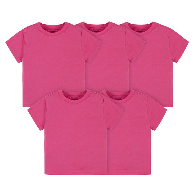 Gerber Baby Toddler 5-Pack Solid Short Sleeve T-Sh