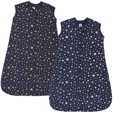 Hudson Baby Saco de Dormir Acolchado Premium sin Mangas Unisex para Bebé y Manta Ponible, Estrellas Metálicas, 12-18 Meses