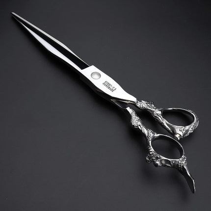 SHARONDS 7'' 7.5'' 8'' Professional Hairdressing Scissors Barber Salon Hair Cutting Dragon Shears (Large) (7.5 inch dragon scissors) Gold