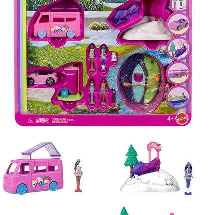 Barbie Mini BarbieLand 4-Pack Doll & Toy Vehicle S
