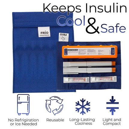 Frio Insulin Cooling Case Large Wallet, Blue