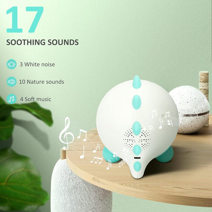 H-chin Kids Alarm Clock, Toddler Sleep Training Clock with Night Lights, Sound Machine, Time to Wake Grow Clock for Children (Green)