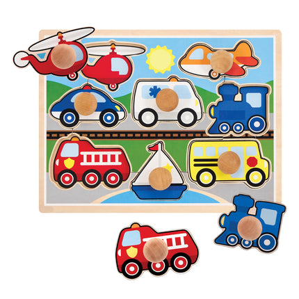 Melissa & Doug Vehicles Jumbo Peg Puzzle