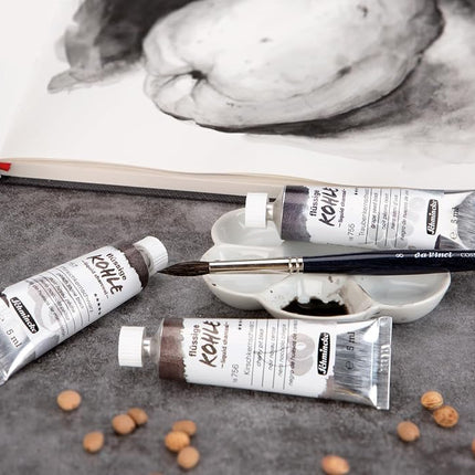 Schmincke - Liquid Charcoal, set, 3 x 5 ml, 18 758 097, for charcoal painting, charcoal drawing and underpainting, vegan
