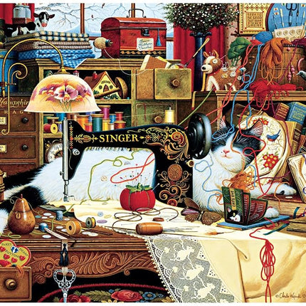 Buffalo Games - Charles Wysocki - Maggie The Messmaker - 1000 Piece Jigsaw Puzzle for Adults - Challenging Puzzle Perfect for Game Nights