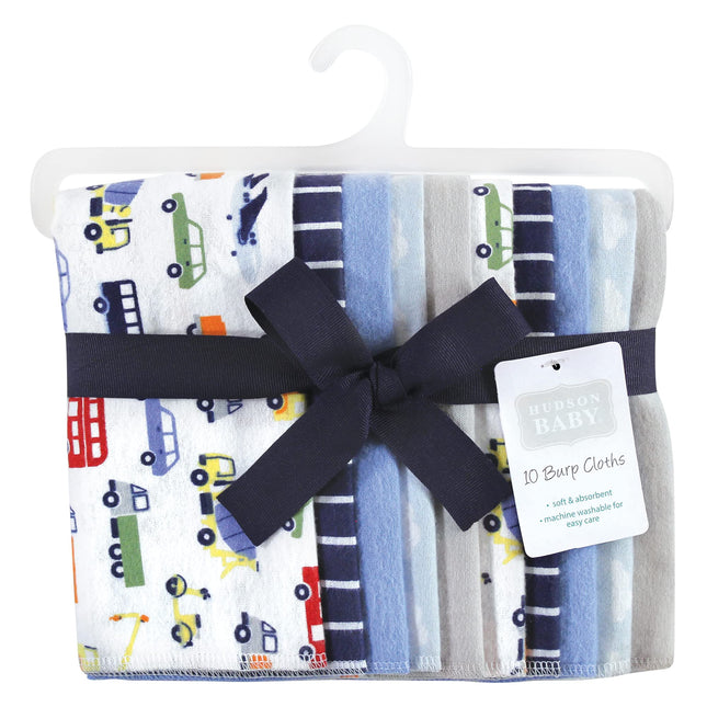 Langes en flanelle de coton pour bébé unisexe Hudson Baby, Transports colorés, Taille unique