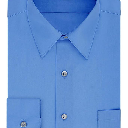 Van Heusen Men's Tall Fit Dress Shirts Poplin, Pacifico, 17.5" Neck 37"-38" Sleeve