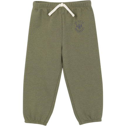 Gerber Baby Boys Toddler 2-Piece Fleece Sweatshirt and Jogger Set, Olive, 3T, Olive, 3T
