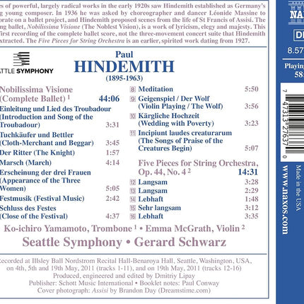 Nobilissima Visione [Audio CD] HINDEMITH,PAUL