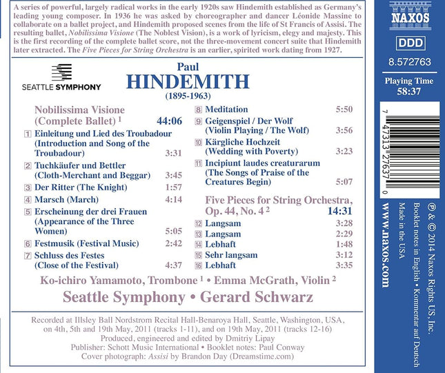 Nobilissima Visione [Audio CD] HINDEMITH,PAUL
