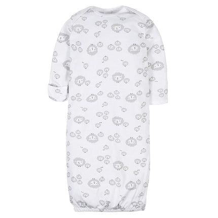 Gerber Baby, bata de dormir de 4 unidades para niño y niña, oveja gris, 0-6 meses