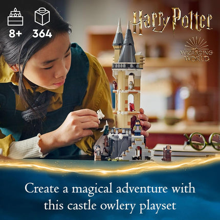 LEGO® Harry Potter™ Hogwarts™ Castle Owlery 76430, Fantasy Toy for Kids, Animal Adventure Playset, Includes 3 Characters, Wizarding World Toy Set for Girls, Boys and Any Fan Aged 8 Plus