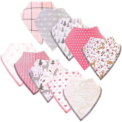 Baberos tipo bandana de algodón polar unisex de Hudson Baby, Woodland, talla única