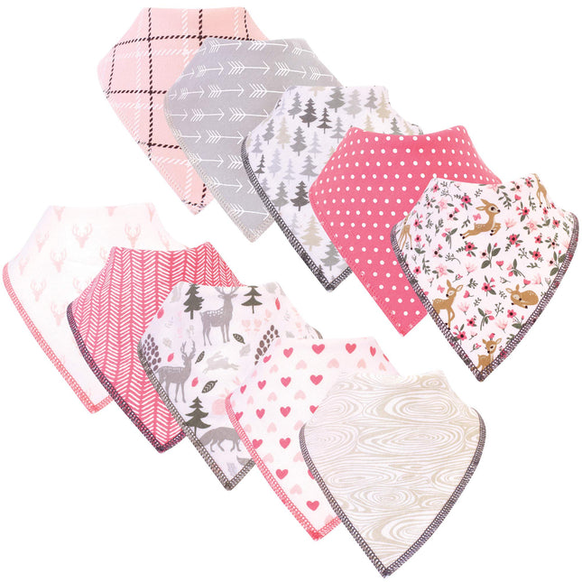 Hudson Baby Unisex Baby Cotton Fleece Bandana Bibs