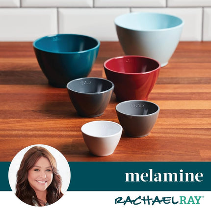 Rachael Ray Tools and Gadgets Nesting/Stackable Measuring Cups Set, 6 Piece - Assorted Colors