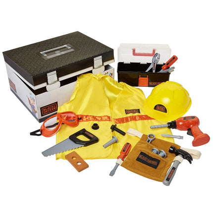 BLACK+DECKER Kids Tool Set with Toolbox, Construction Vest and Hard Hat 22 Piece Set [Amazon Exclusive]