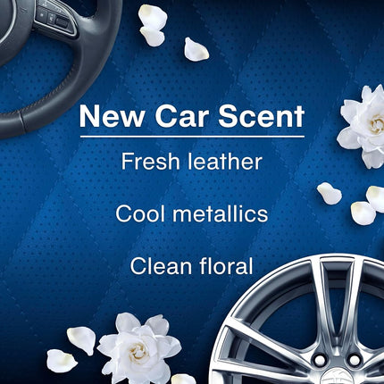 Little Trees Car Air Freshener. Fiber Can Provides a Long-Lasting Scent for Auto or Home. Adjustable Lid for Desired Strength. New Car Scent, 4 Air Fresheners