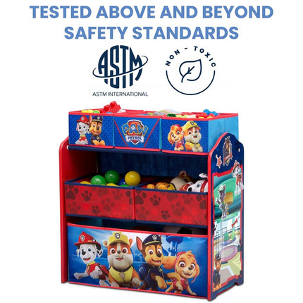 Delta Children, Paw Patrol 6-Bin Toy Storage Organiser, Large