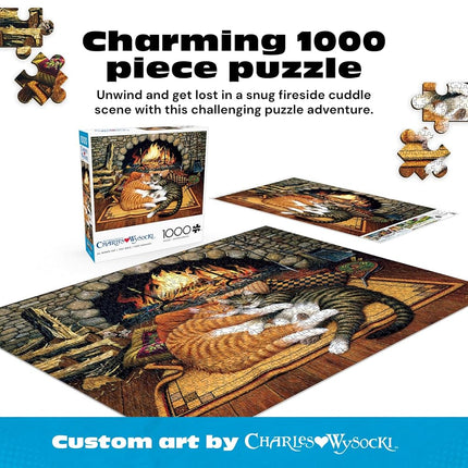 Buffalo Games - Charles Wysocki - All Burned Out - 1000 Piece Jigsaw Puzzle for Adults -Challenging Puzzle Perfect for Game Nights - Finished Size is 26.75 x 19.75