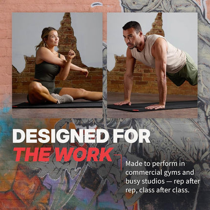 SPRI Hanging Exercise Mat, Fitness & Yoga Mat for Group Fitness Classes, Commercial Grade Quality with Reinforced Holes, 56" L x 23" W x 5/8" Thick