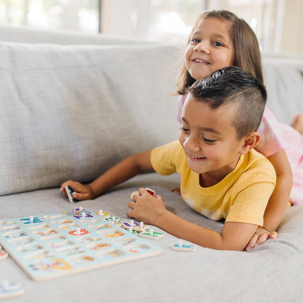 Melissa & Doug Disney Alphabet/Numbers/Shapes/Colors Peg Puzzle (8 Piece)