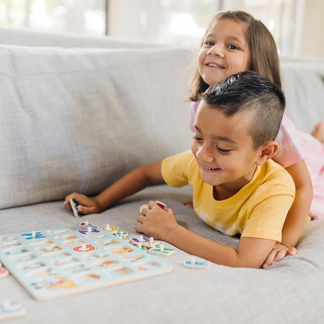 Melissa & Doug Disney Alphabet/Numbers/Shapes/Colors Peg Puzzle (8 Piece)