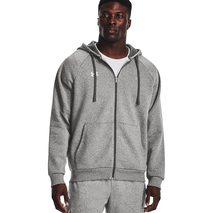 Under Armour Mens Rival Fleece Zip Hoodie - Castlerock Light / /White - XL