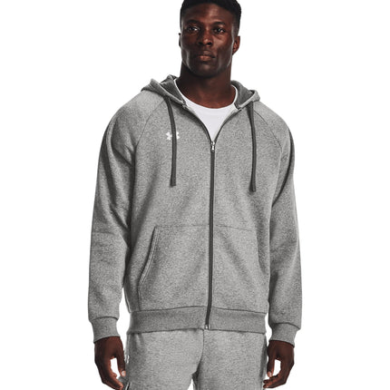 Under Armour Mens Rival Fleece Zip Hoodie - Castlerock Light / /White - MD