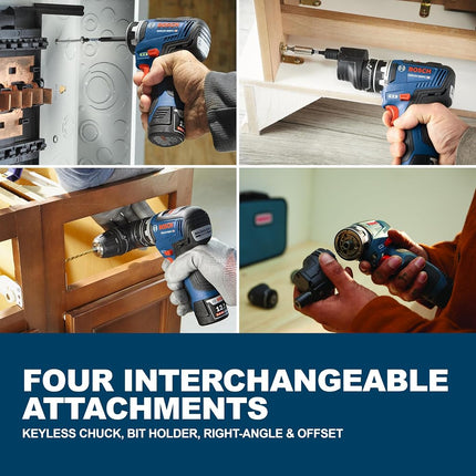 BOSCH GXL12V-270B22 12V Max 2-Tool Combo Kit with Chameleon Drill/Driver Featuring 5-in-1 Flexiclick® System and Starlock® Oscillating Multi-Tool