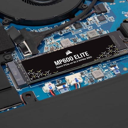 Corsair MP600 ELITE 1TB M.2 PCIe Gen4 x4 NVMe SSD – M.2 2280 – Up to 7,000MB/sec Sequential Read – High-Density 3D TLC NAND – Black